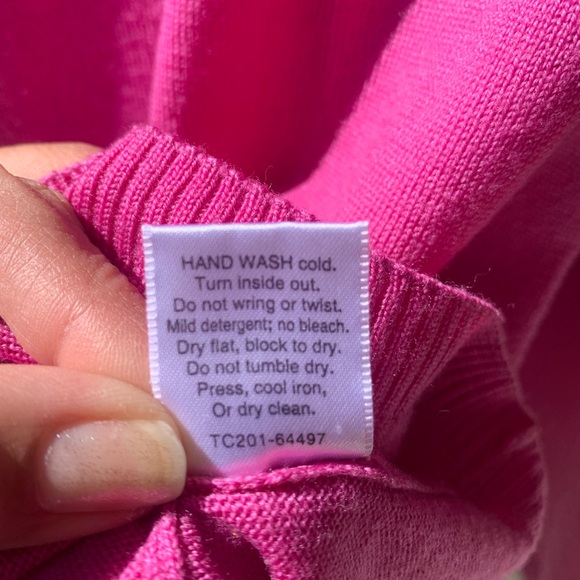 Pendleton pink turtleneck pink sweater 100% merino wool size XL - Picture 5 of 15